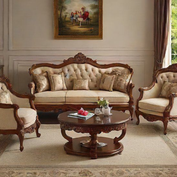 Premium Wooden Sofa Set – 5 Seater | Custom Made Furniture