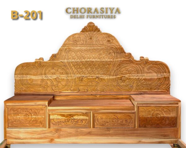 B-201 Solid Teak Wood (Sagwan)  Unpolished / Kora
