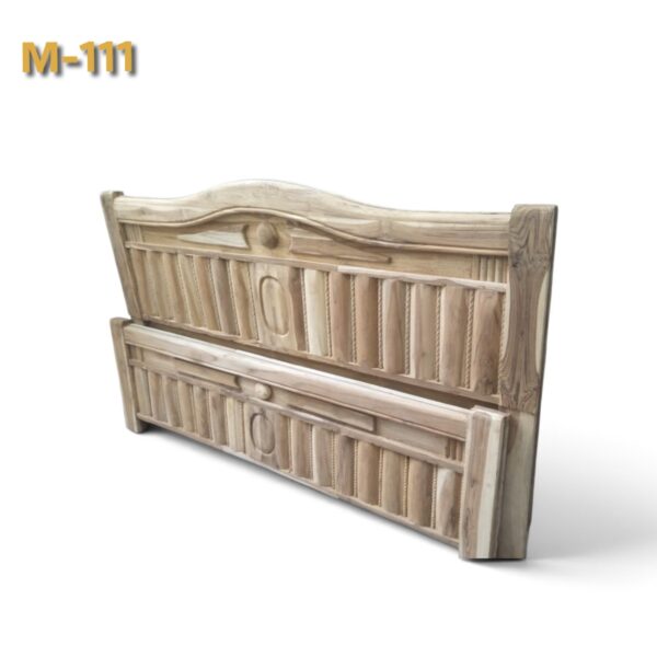 M-111  Without Counter, Plain Design Bed (Sagwan)