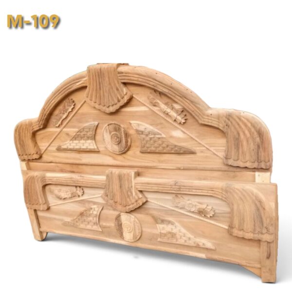 M-109  Without Counter, Plain Design Bed (Sagwan)