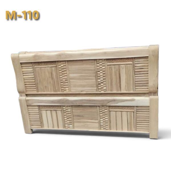 M-110  Without Counter, Plain Design Bed (Sagwan)