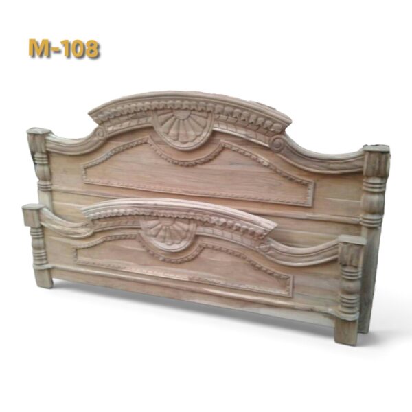 M-109  Without Counter, Plain Design Bed (Sagwan)