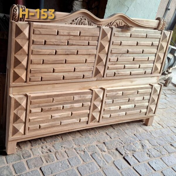 H-153  Without Counter, High Quality Design Bed (Sagwan)